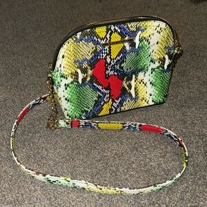 Steve Madden Multicolor Snake Skin Purse